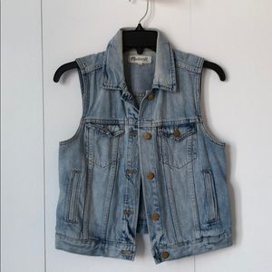 Madewell Classic Vintage Wash Denim Vest